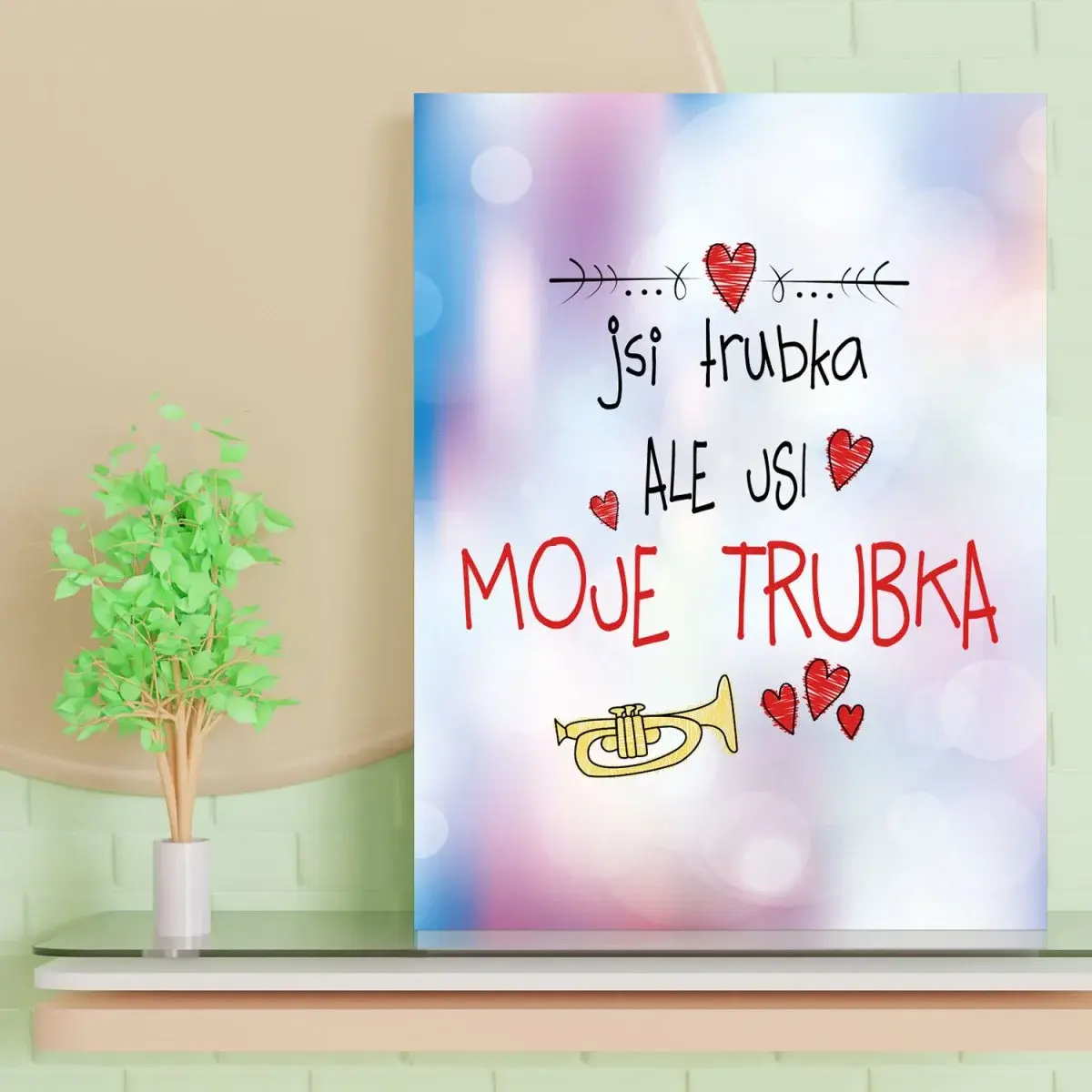 Dárková cedulka Jsi trubka, ale jsi moje trubka: 30x40 cm