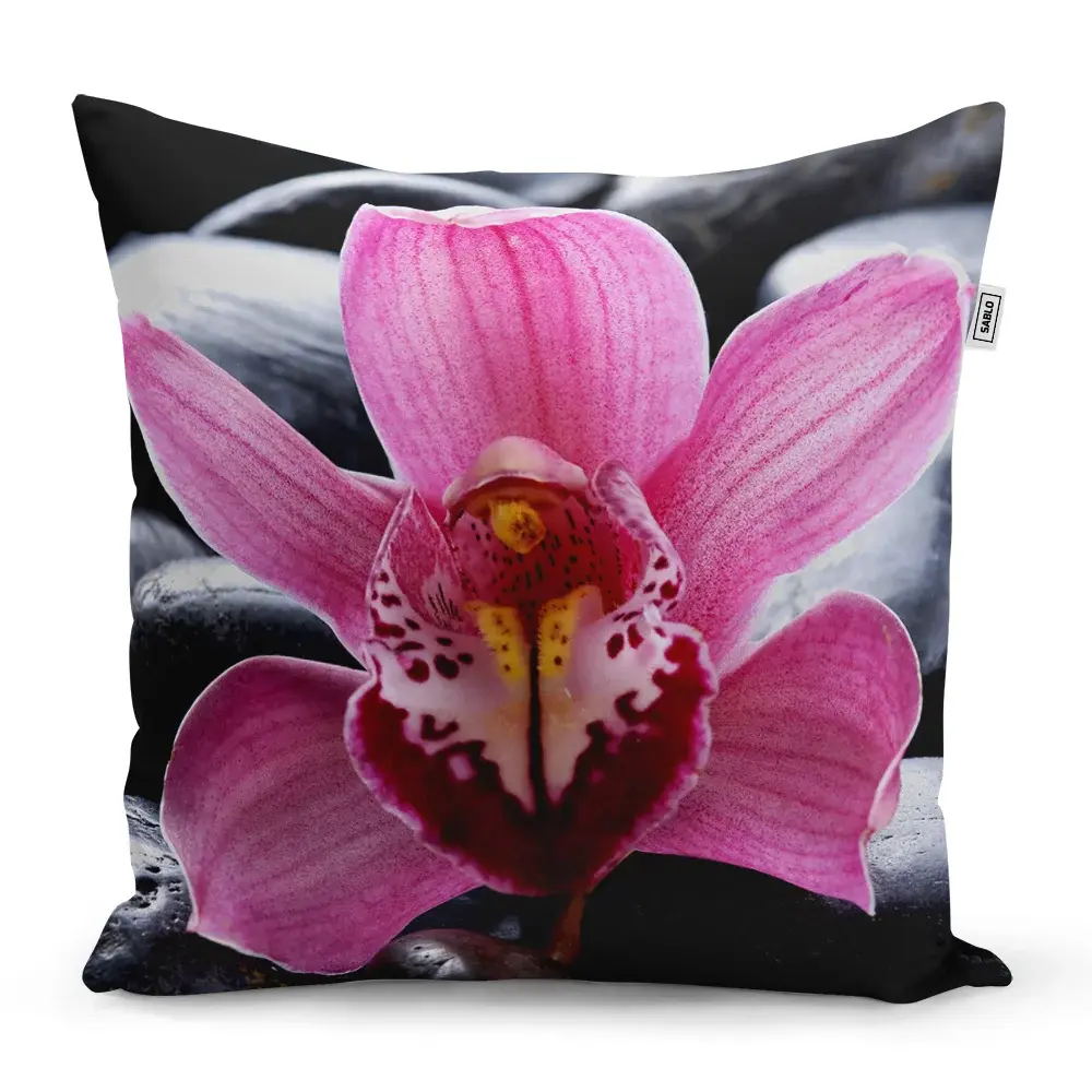 Polštář Růžová orchidea - 50x50 cm