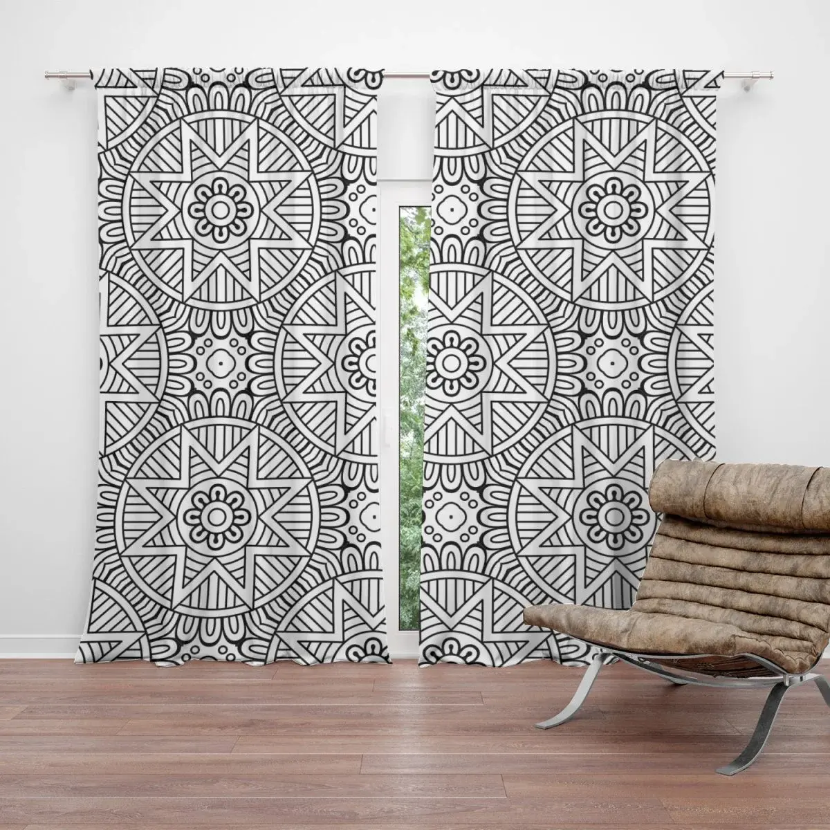 Závěs Hvězdy mehendi: 2ks 140x250cm