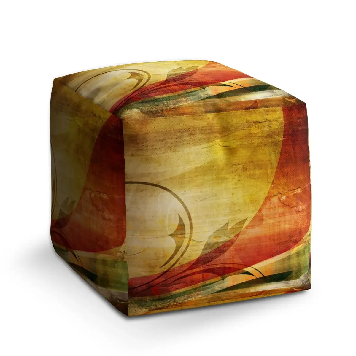 Taburet Cube Retro motiv - 50x50x50 cm