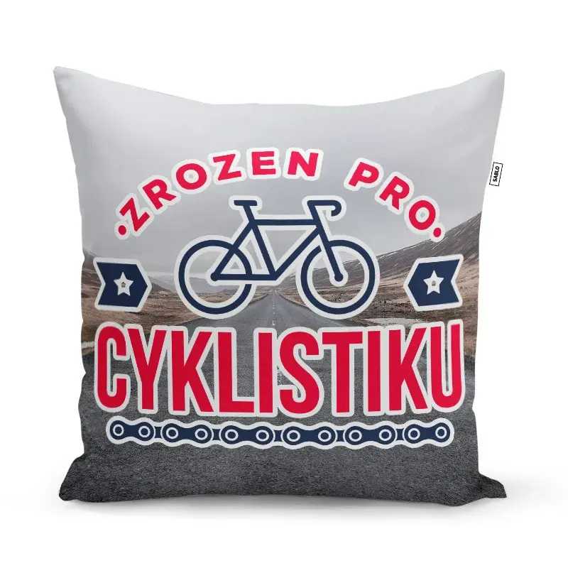 Polštář Zrozen pro cyklistiku: 40x40 cm