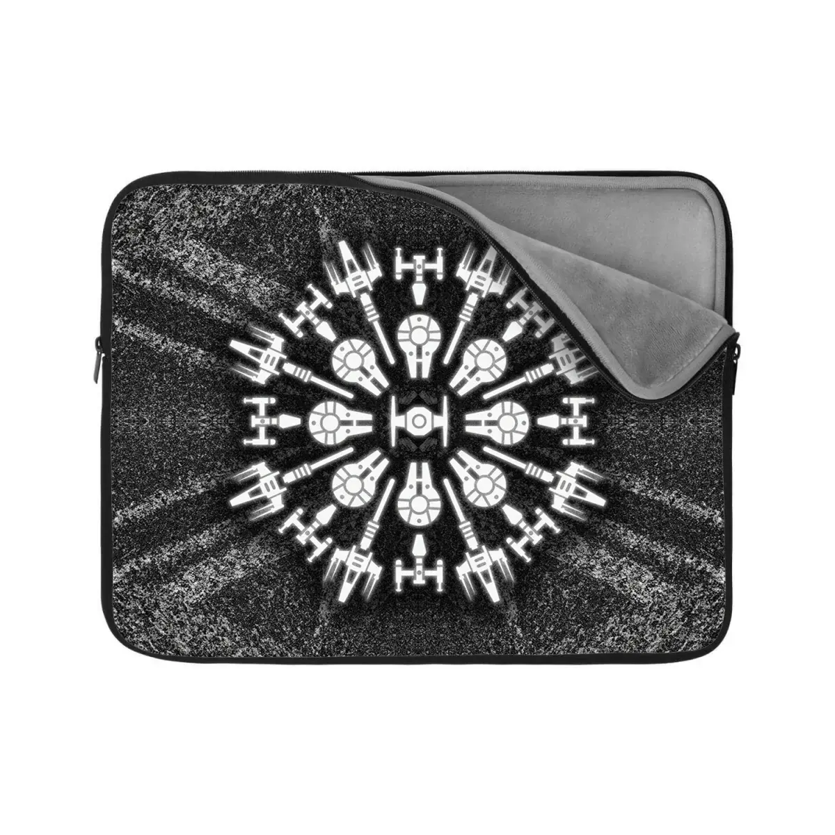 Obal na notebook Star Wars Vesmírné lodě na šedém abstraktu - 13