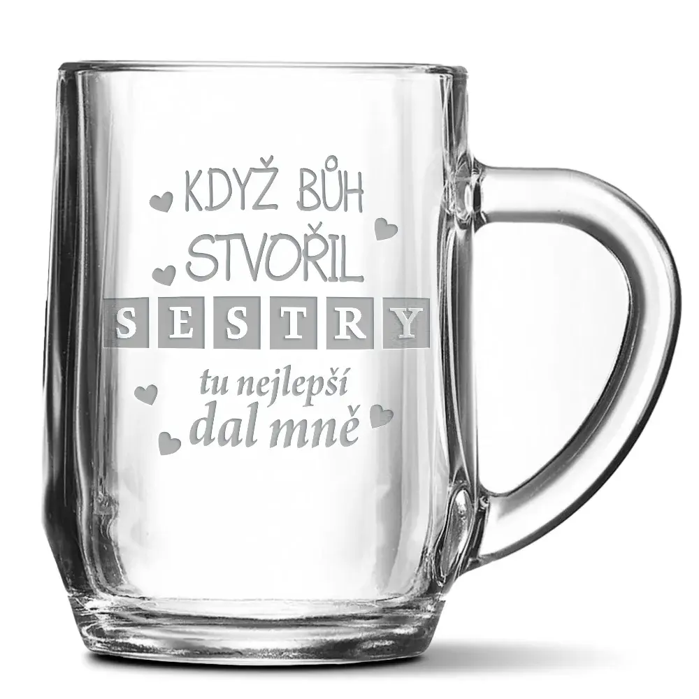 Půllitr Když Bůh stvořil sestry: 0,5