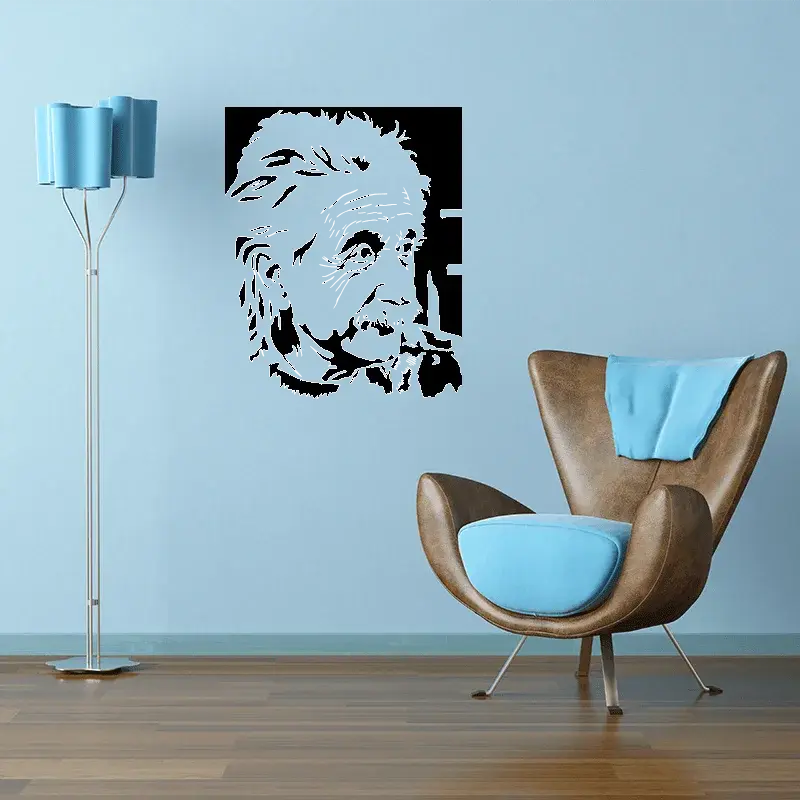 Samolepka na zeď: Albert Einstein - 98x120 cm