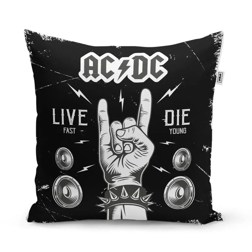 Polštář ACDC Live fast, die young - 40x40 cm