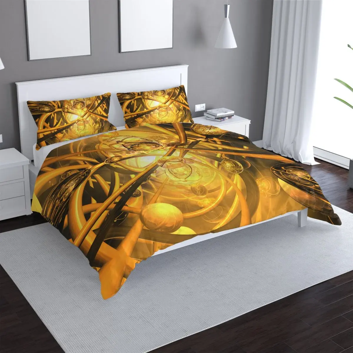 Povlečení Žlutá abstrakce - 140x200 / 90x70