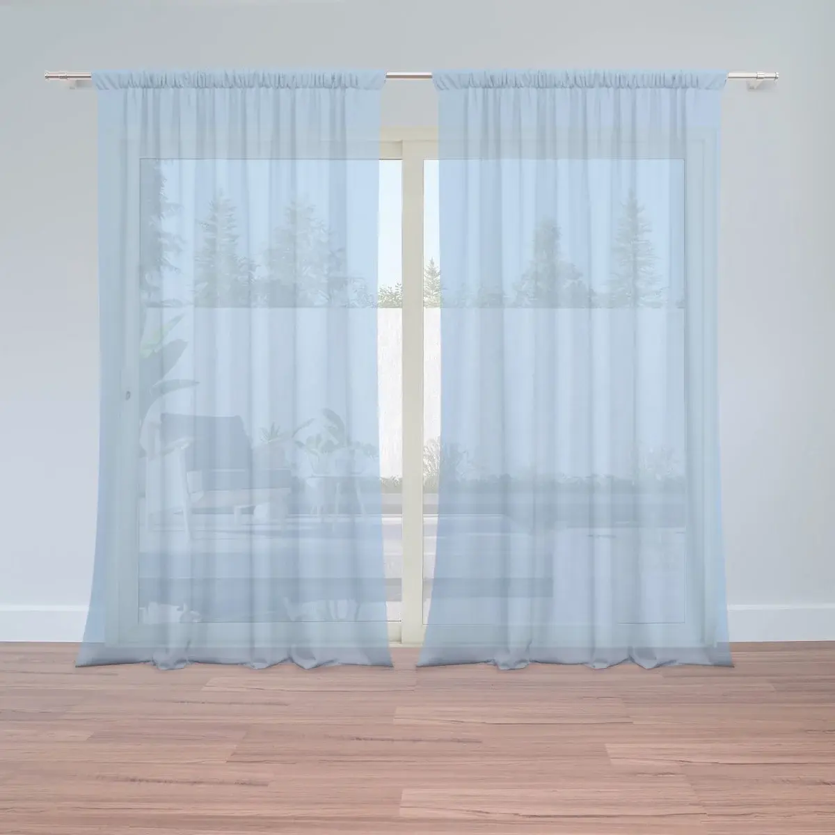 Záclony Modrá sky blue: 2ks 150x250cm