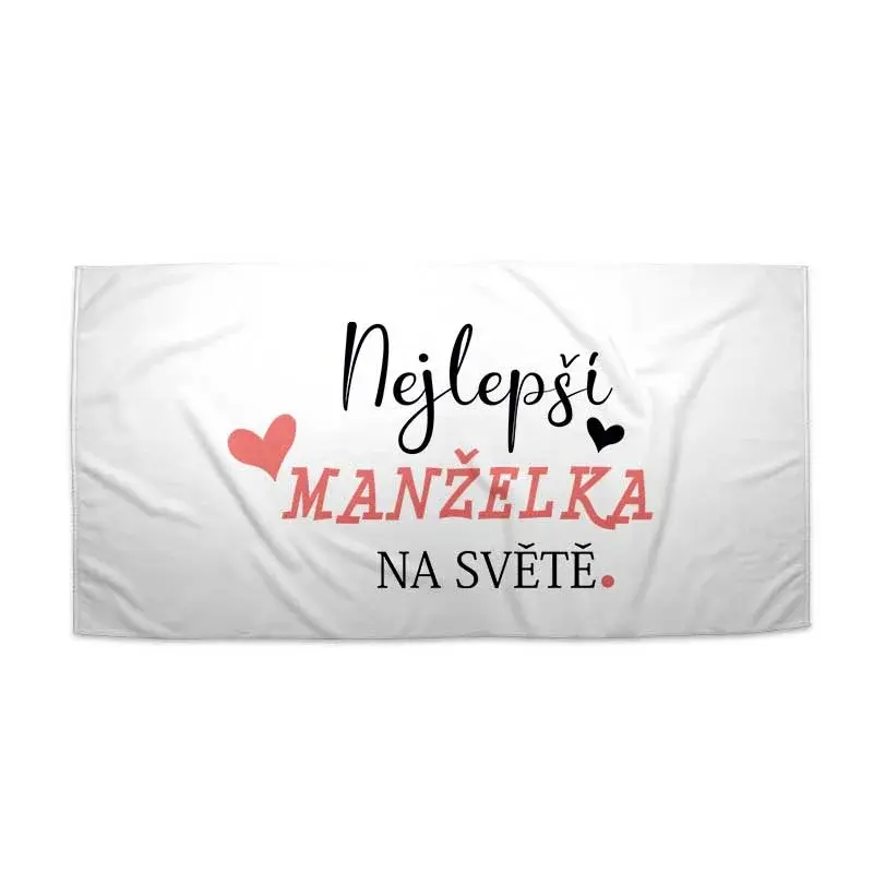 Ručník Nejlepší manželka na světě - 30x50 cm