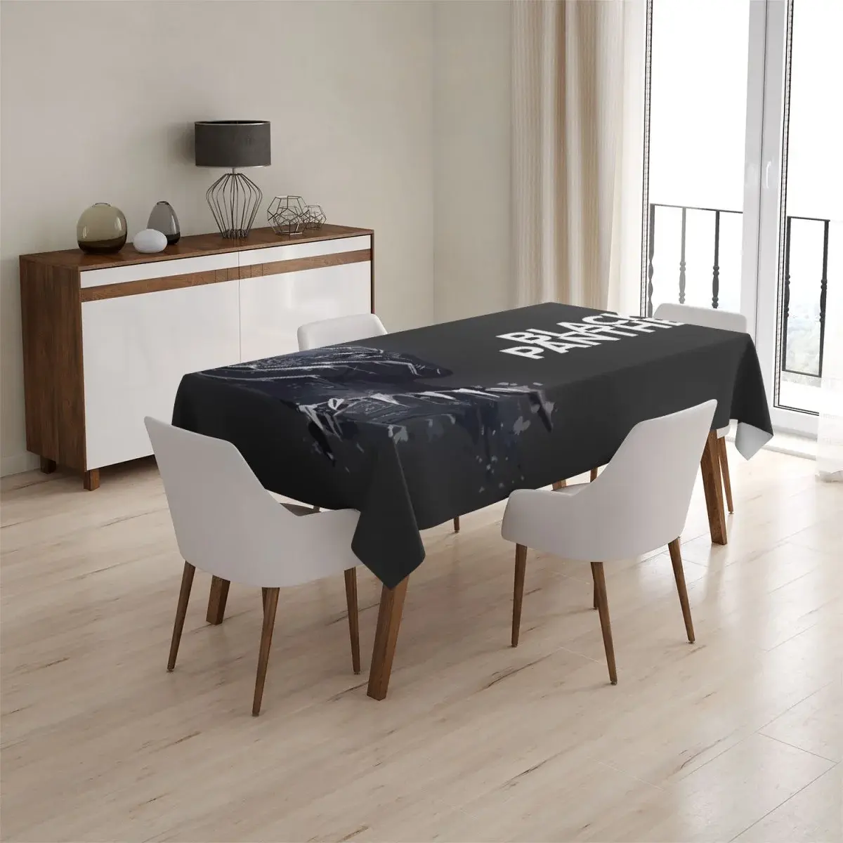 Ubrus BLACK PANTHER z profilu Černý - 130x170 cm