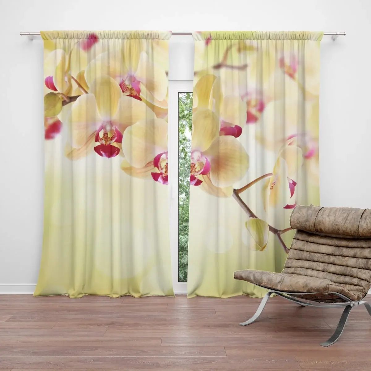 Závěs Orchidej 2: 2ks 140x250cm