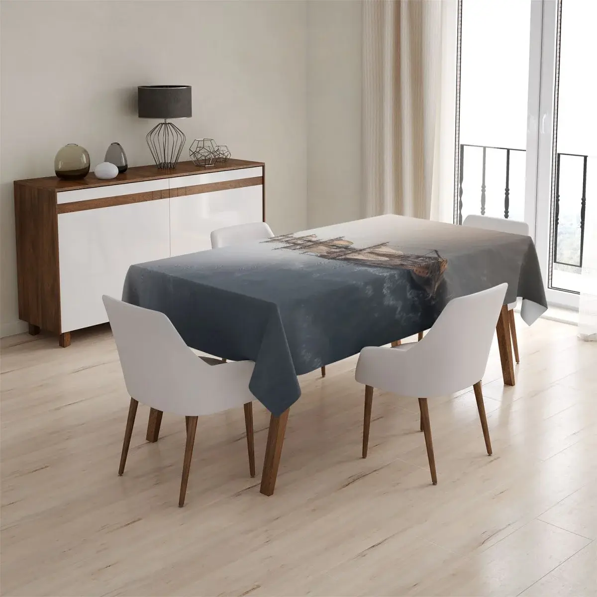 Ubrus Plachetnice na klidném moři - 90x90 cm
