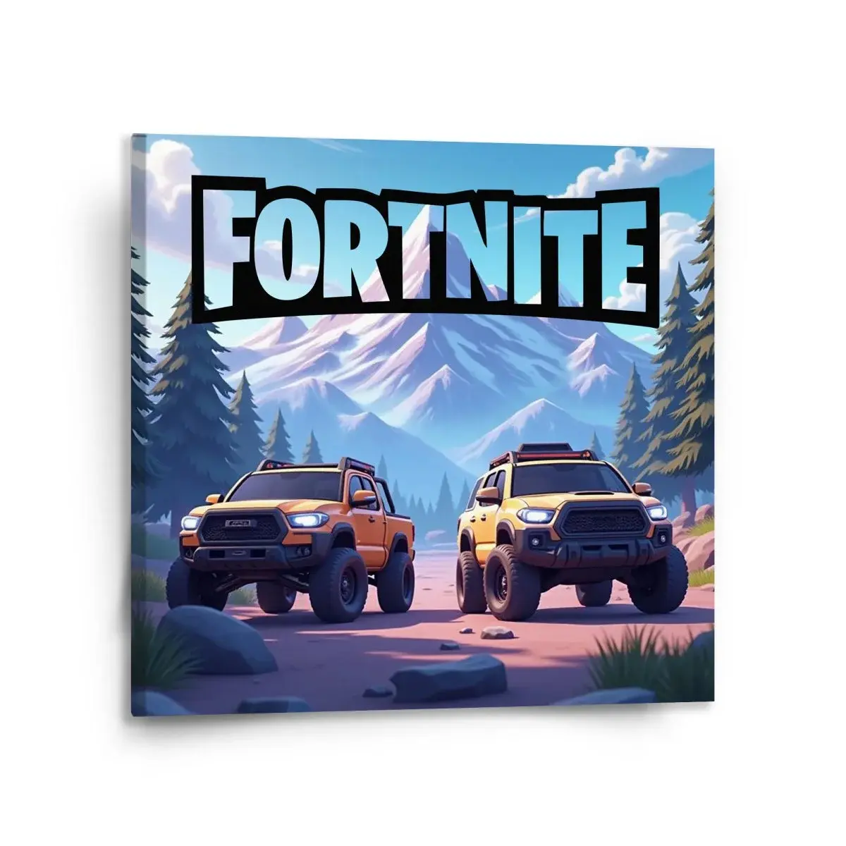 Obraz FORTNITE Off-road auta - 110x110 cm