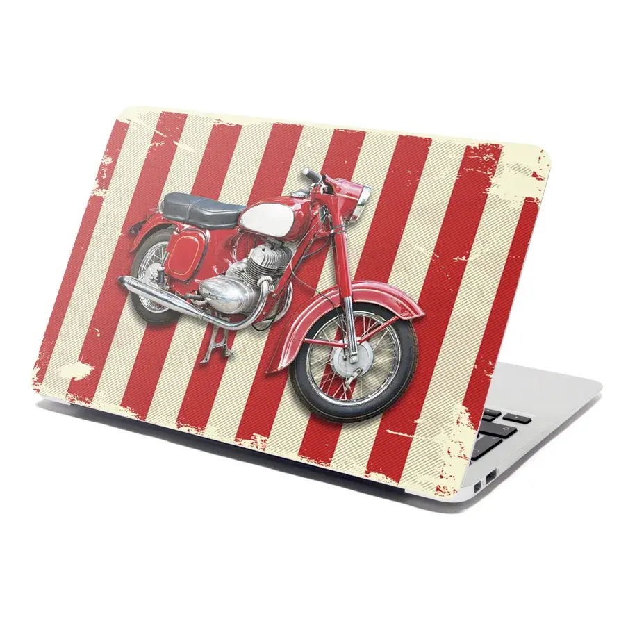 Samolepka na notebook Jawa panelka Pruhy - 29x20 cm