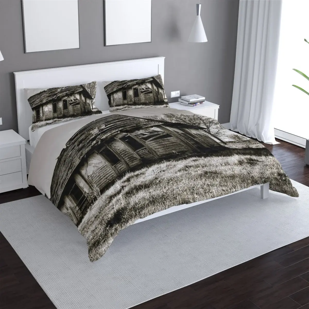 Povlečení Starý dům - 140x220 / 90x70