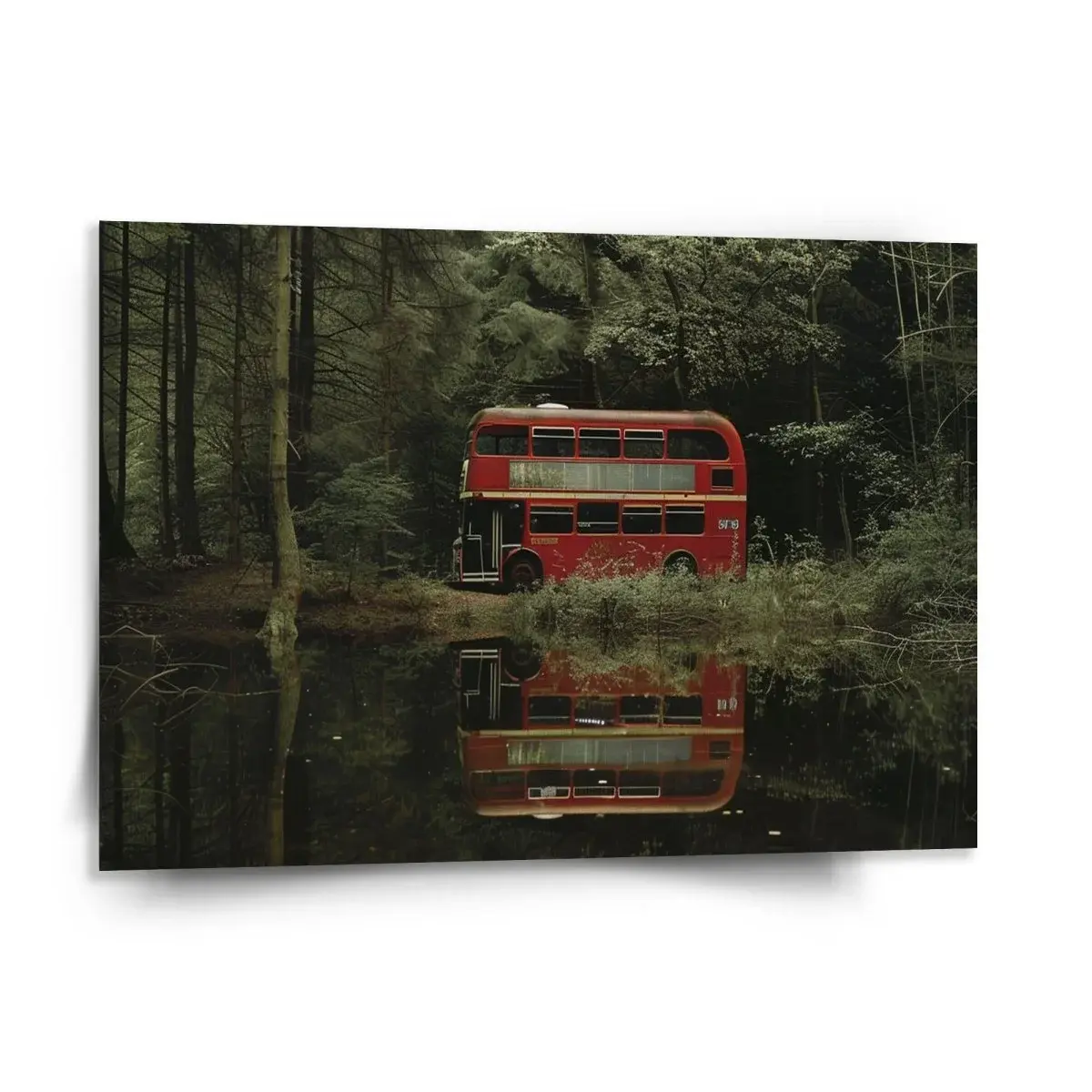 Obraz Červený patrový autobus - 150x110 cm