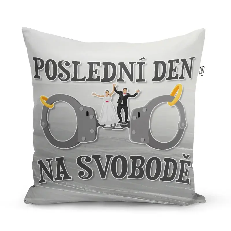 Polštář Poslední den na svobodě: 40x40 cm