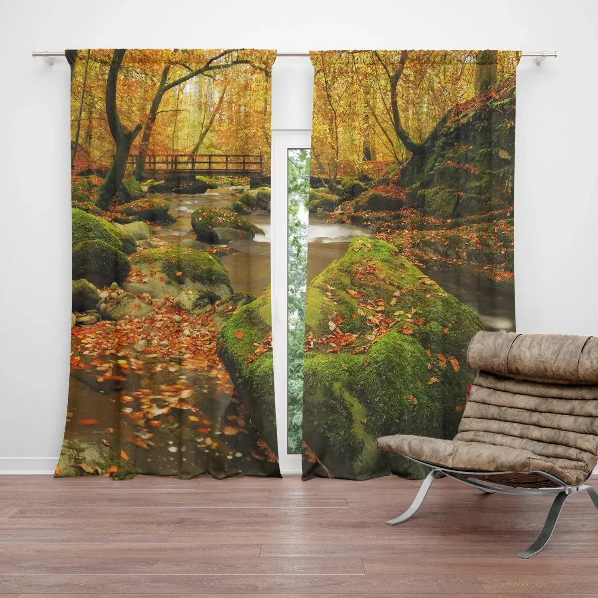 Závěs Most v lese: 2ks 140x250cm