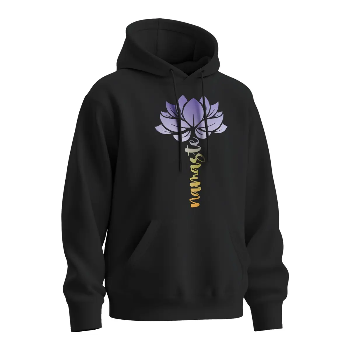 Mikina s potiskem Namaste - černá 3XL