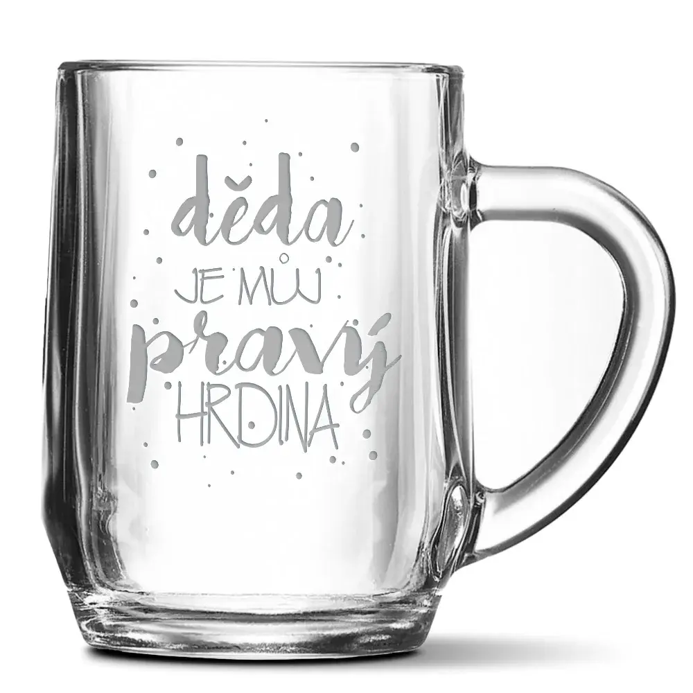 Půllitr Děda je můj pravý hrdina: 0,5 l