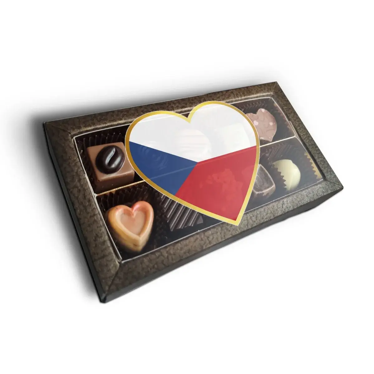 Pralinky Česká vlajka - Srdcem za Česko - 10 ks pralinek