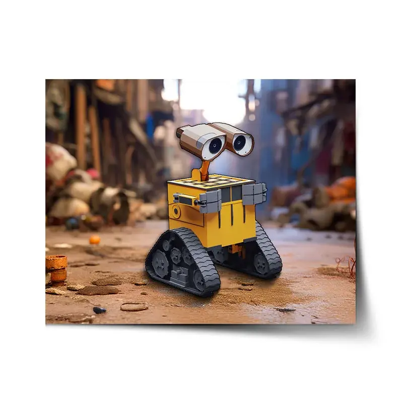 Plakát Wall-E robot Město - 120x80 cm