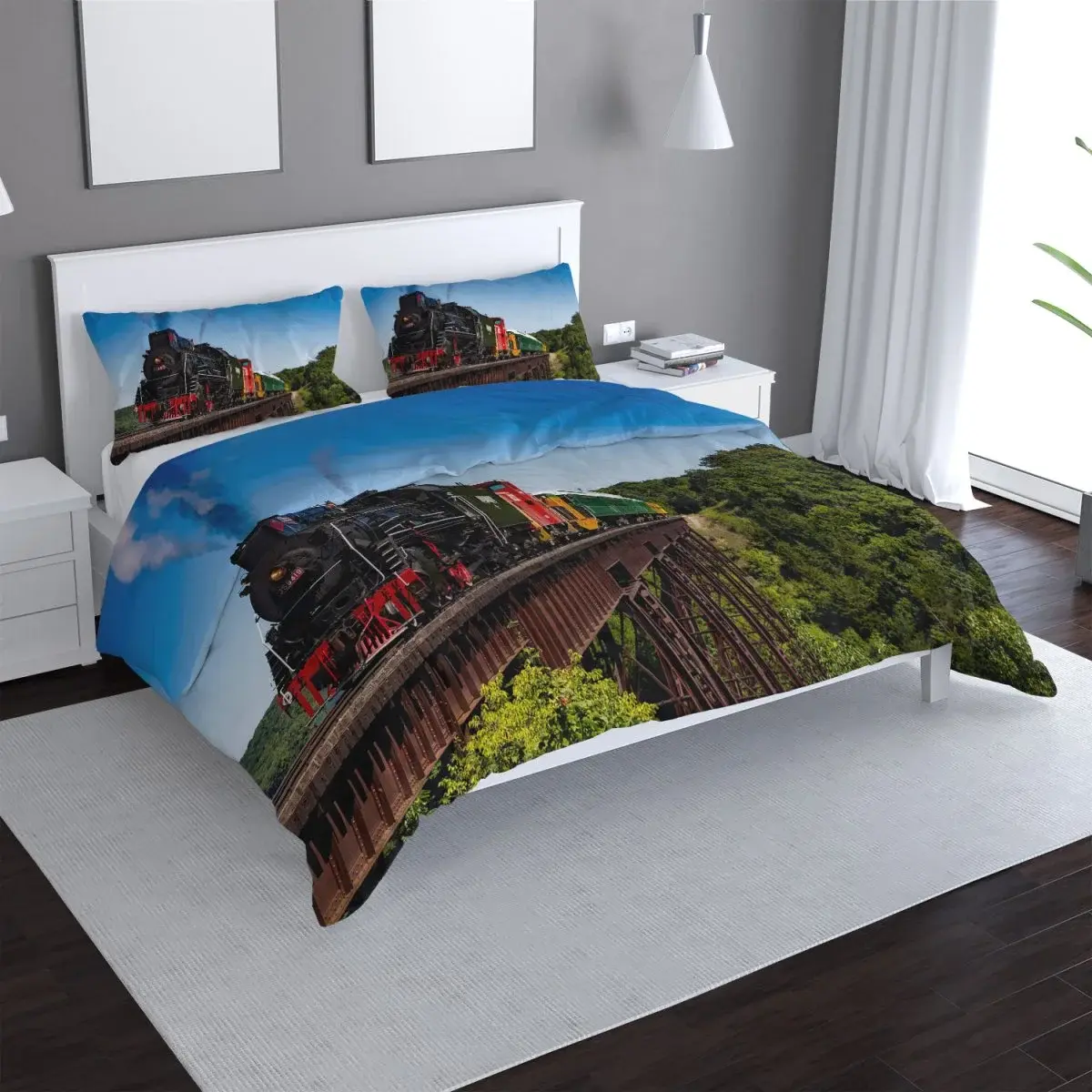 Povlečení Vlak na mostě - 140x200 / 90x70