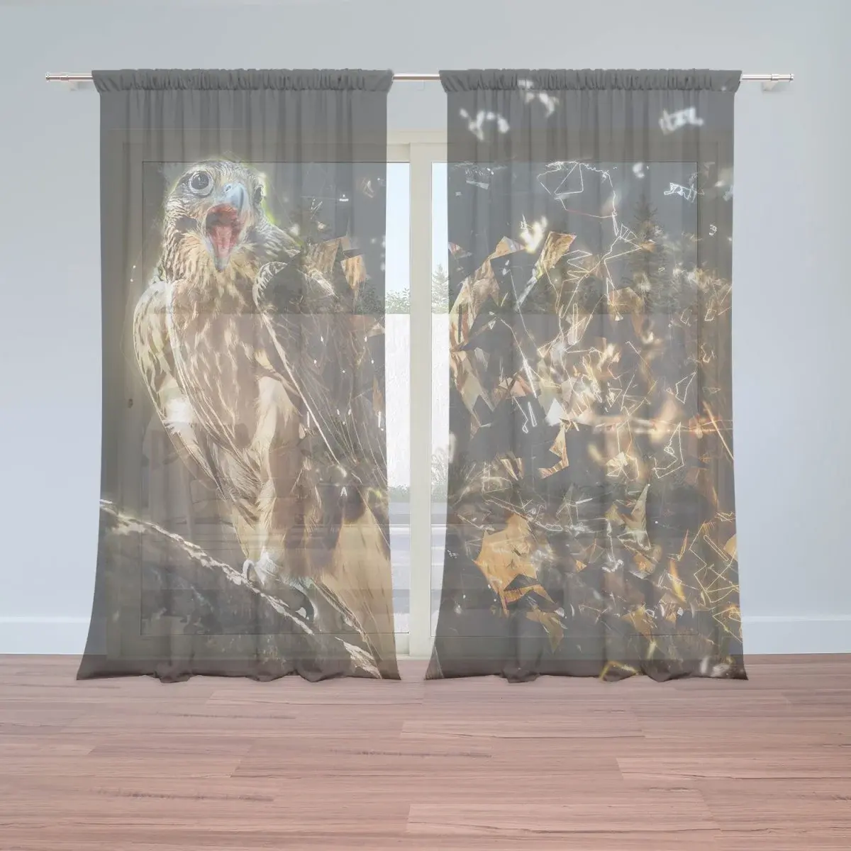 Záclony Dravec: 2ks 150x250cm