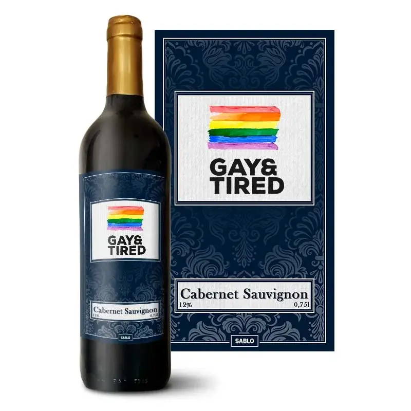 Červené víno GAY &amp; TIRED: 0,75 l