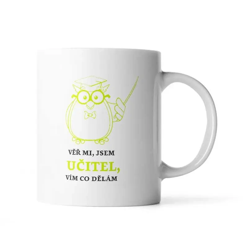 Hrnek Věř mi, jsem učitel vím co dělám - 200 ml - espresso