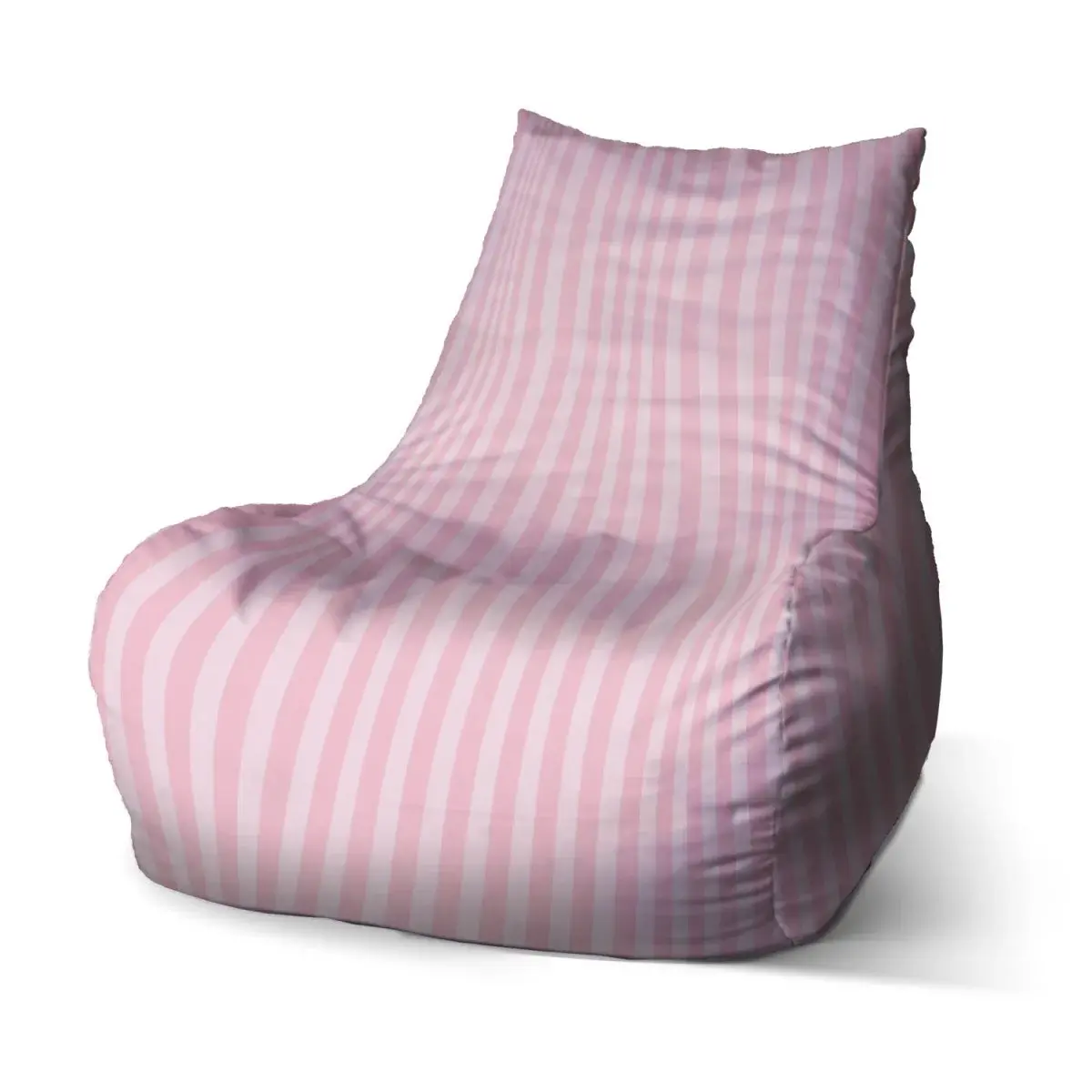Sedací vak Bean Růžové pruhy - 100 x 90 x 45 cm