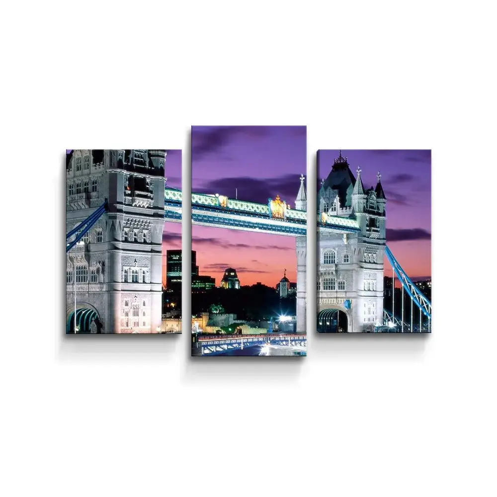 Obraz - 3-dílný Tower Bridge - 75x50 cm