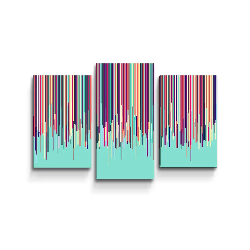 Obraz - 3-dílný Stékající barva - 75x50 cm