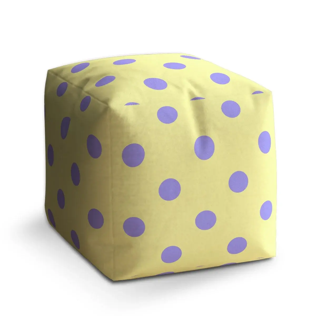 Taburet Cube Fialové tečky - 60x60x60 cm