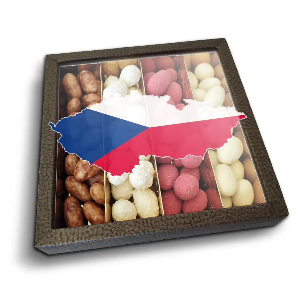 Mandle v čokoládě Česká vlajka - Společně za vítězstvím - 4x 80g