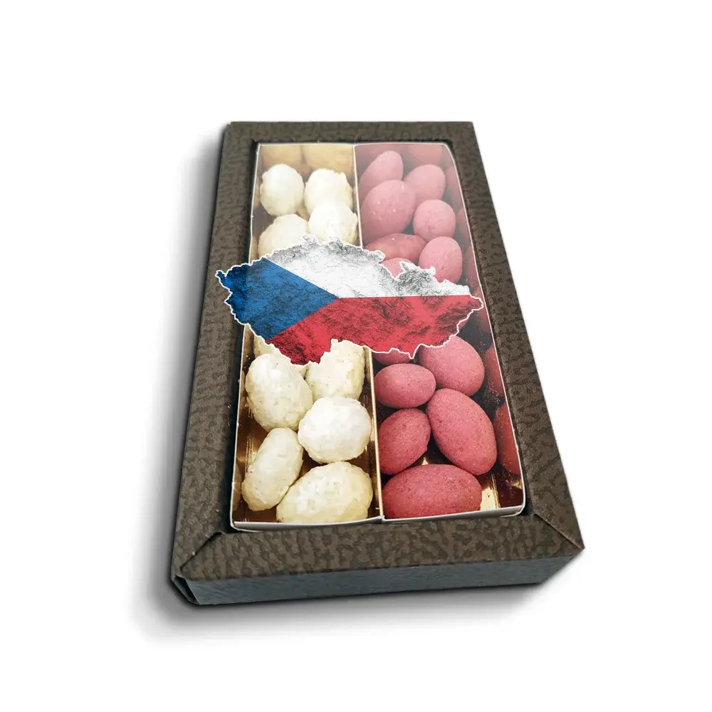 Mandle v čokoládě Česká vlajka - Hrdě za Česko - 2x 80g