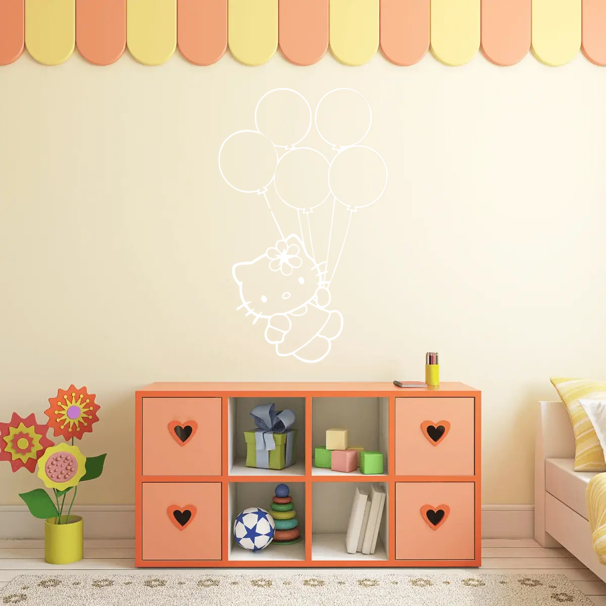 Samolepka na zeď: Hello Kitty 2 - 60x37 cm