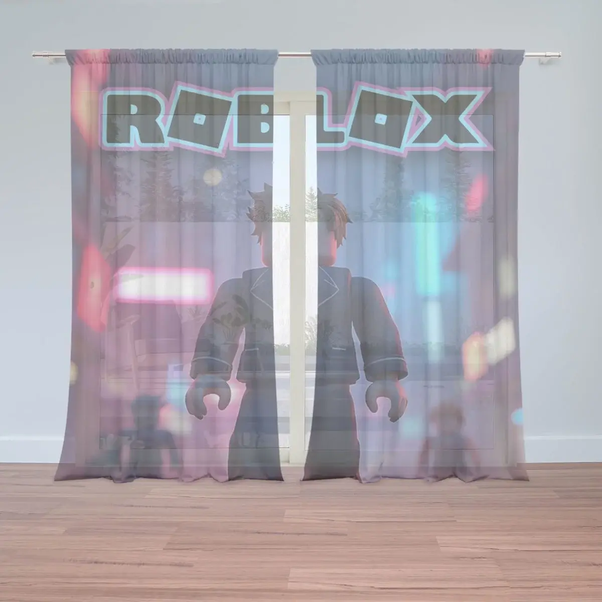 Záclony ROBLOX Neonové město: 2ks 150x250cm