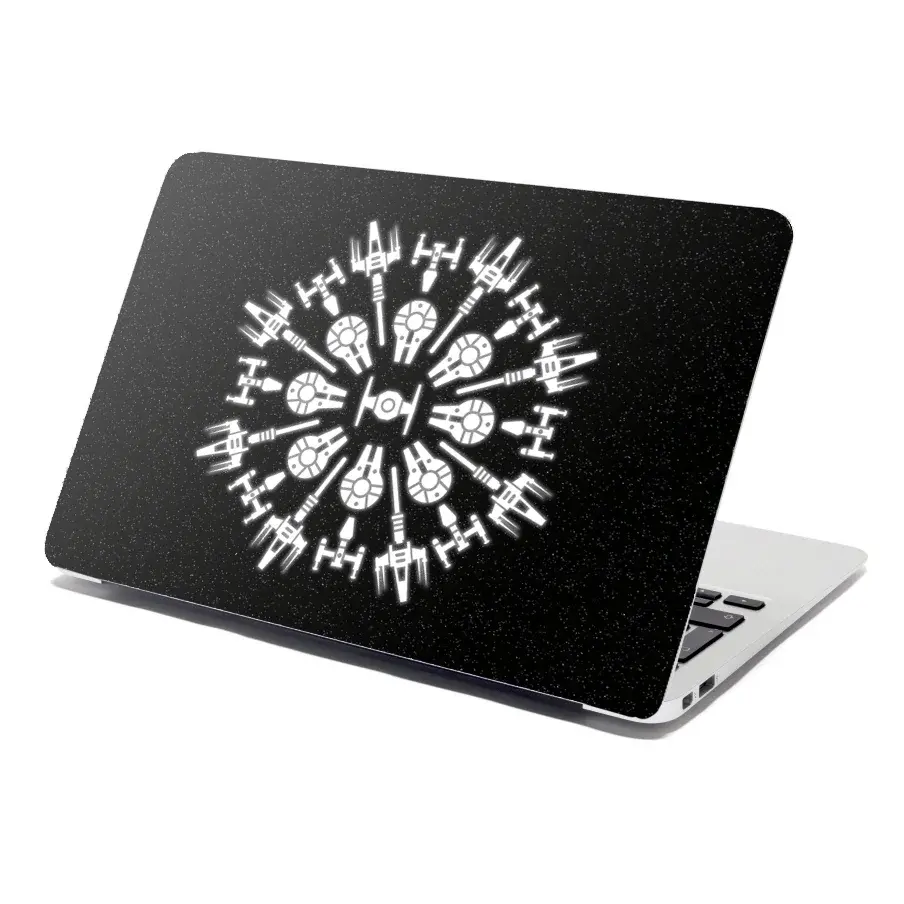 Samolepka na notebook Star Wars Vesmírné lodě - 38x26 cm