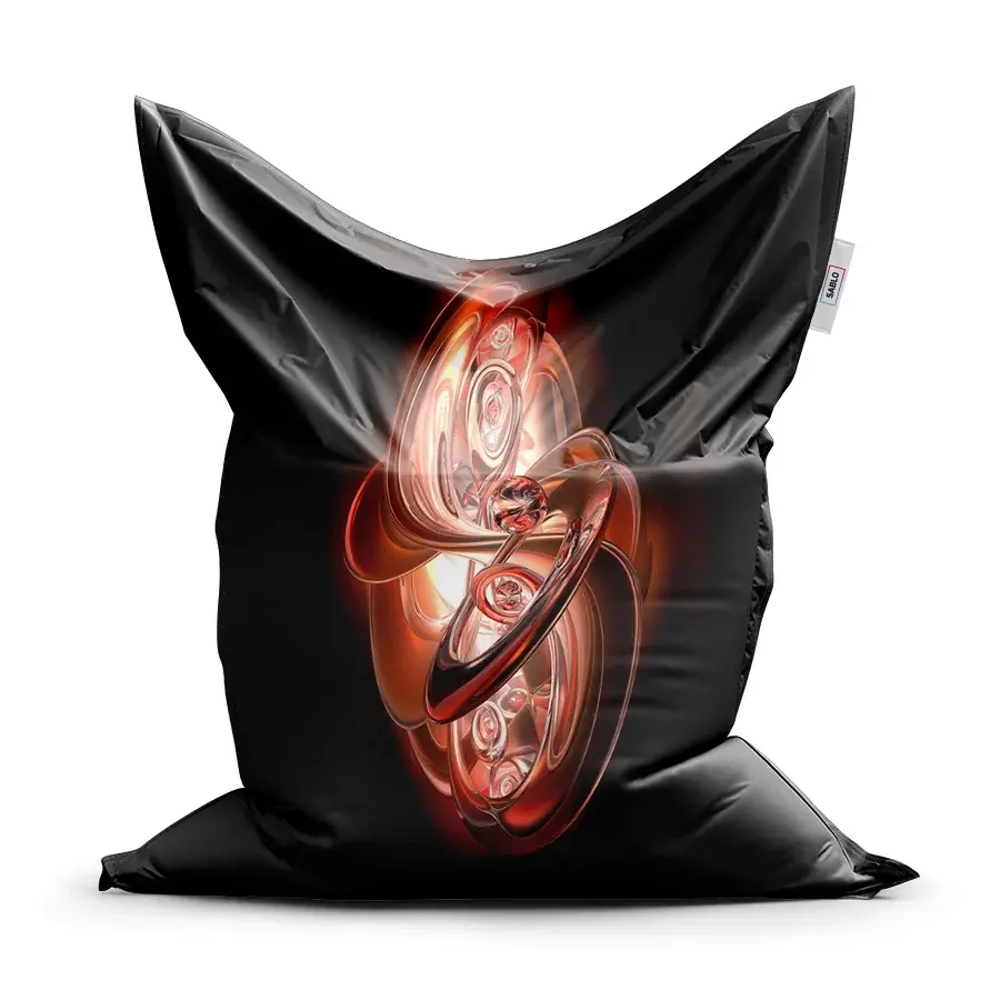 Sedací vak Classic Červená abstrakce - 200x140 cm