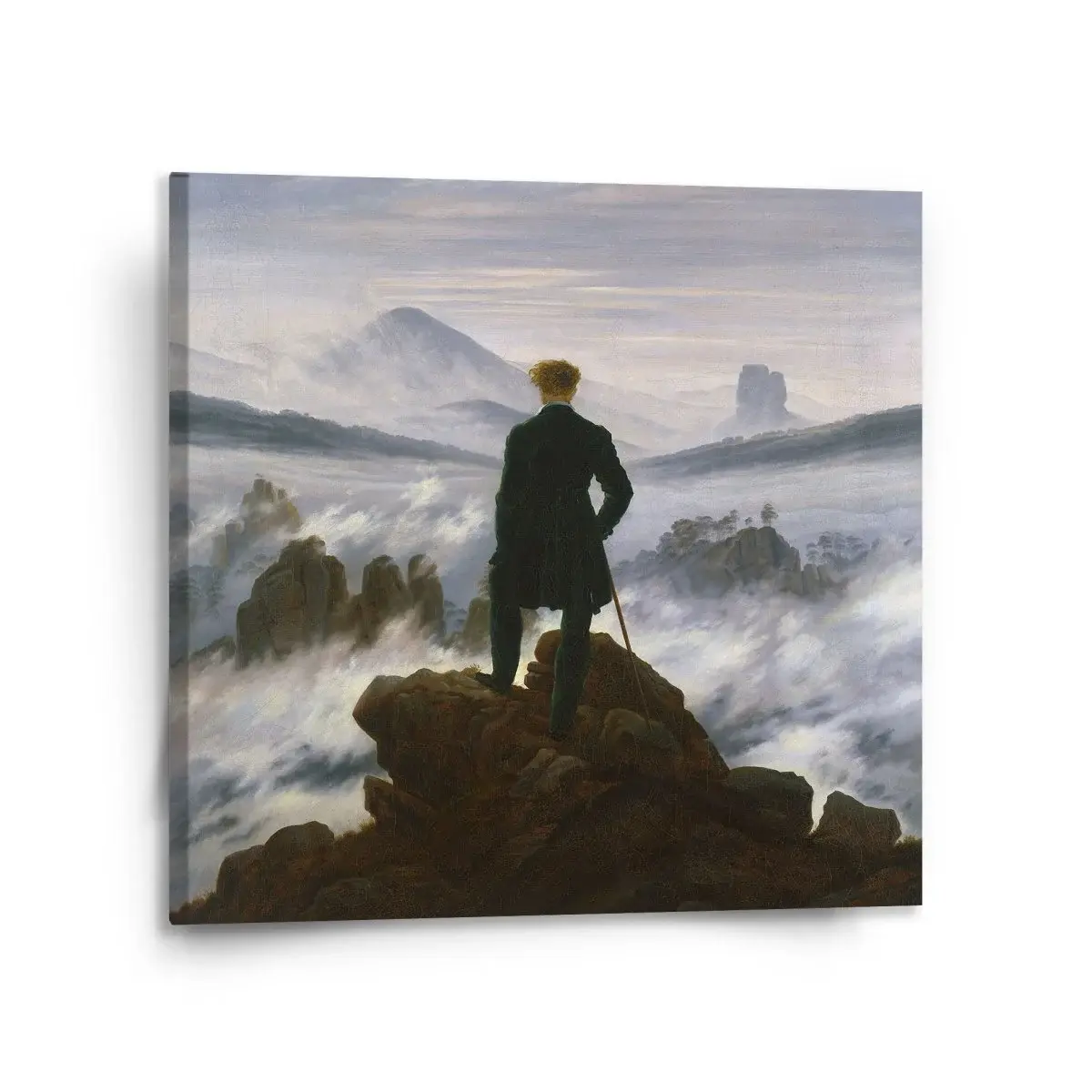 Obraz Poutník nad mořem mlhy - Caspar David Friedrich - 110x110 cm