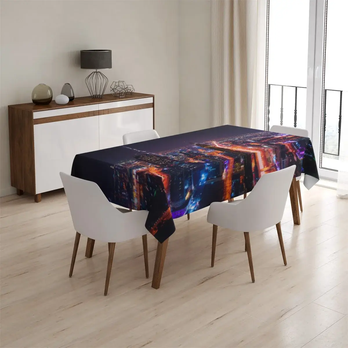 Ubrus Rozsvícené město - 90x90 cm