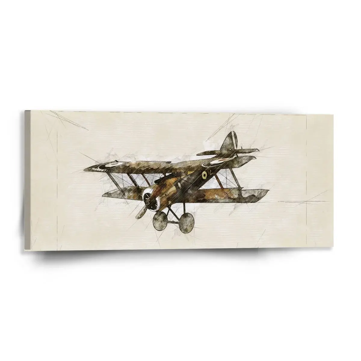 Obraz Historický dvouplošník Vintage - 110x50 cm