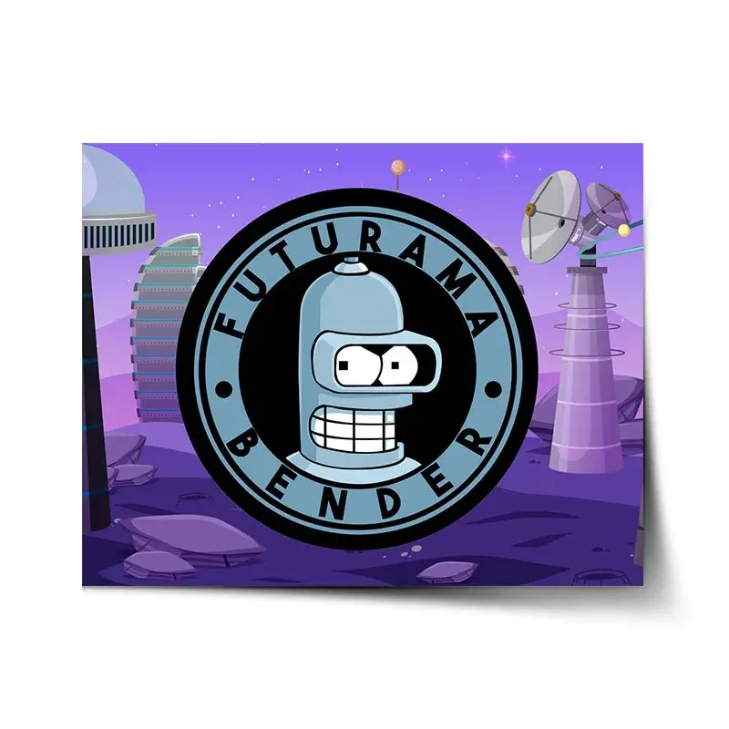 Plakát Futurama Bender Planeta s vysílači - 90x60 cm