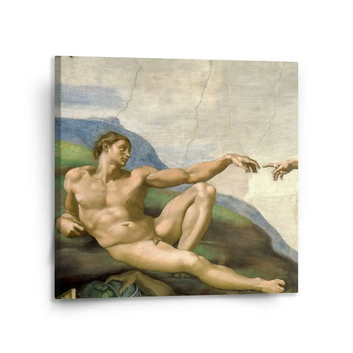Obraz Stvoření Adama - Michelangelo Buonarroti - 110x110 cm