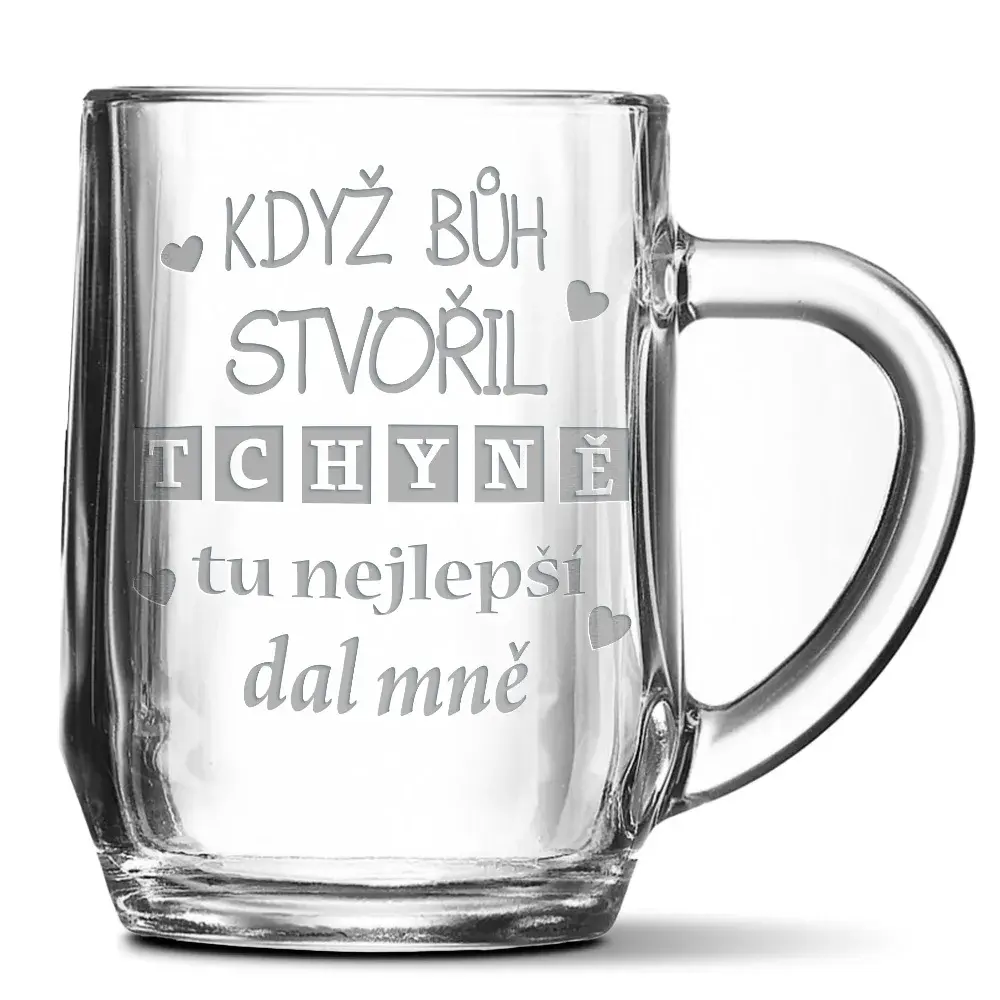 Půllitr Když Bůh stvořil tchyně tu nejlepší dal mně: 0,5