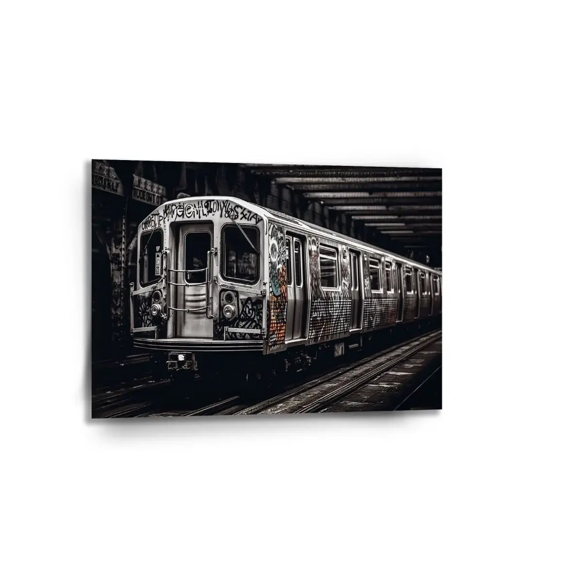 Obraz Městské metro s graffiti - 90x60 cm