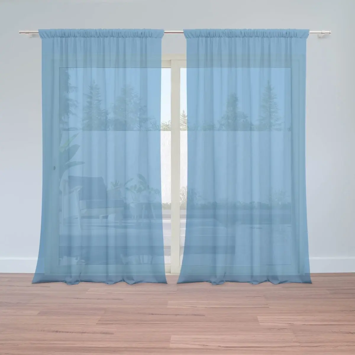Záclony Modrá: 2ks 150x250cm