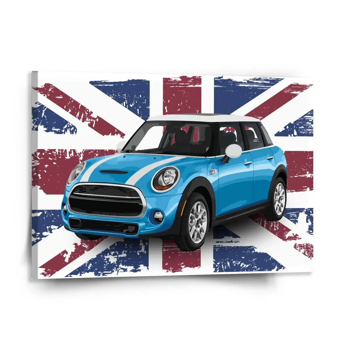 Obraz Mini sedan Britská vlajka - 150x110 cm