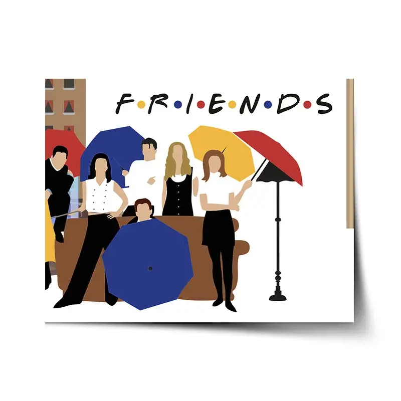 Plakát Seriál přátelé FRIENDS Gauč u fontány - 60x40 cm