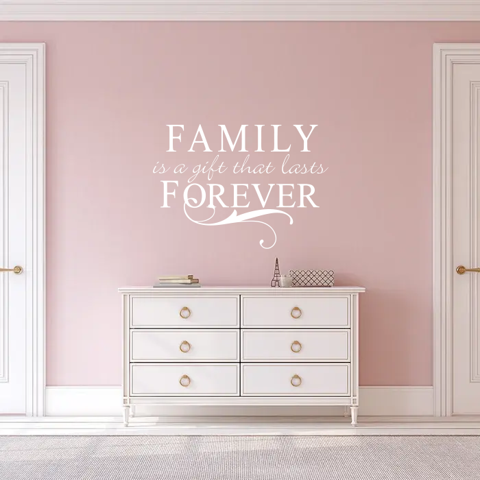 Samolepka na zeď: nápis Family - 120x84 cm